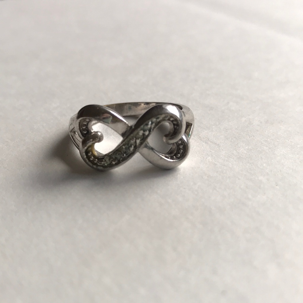 Silver Infinity Heart Ring